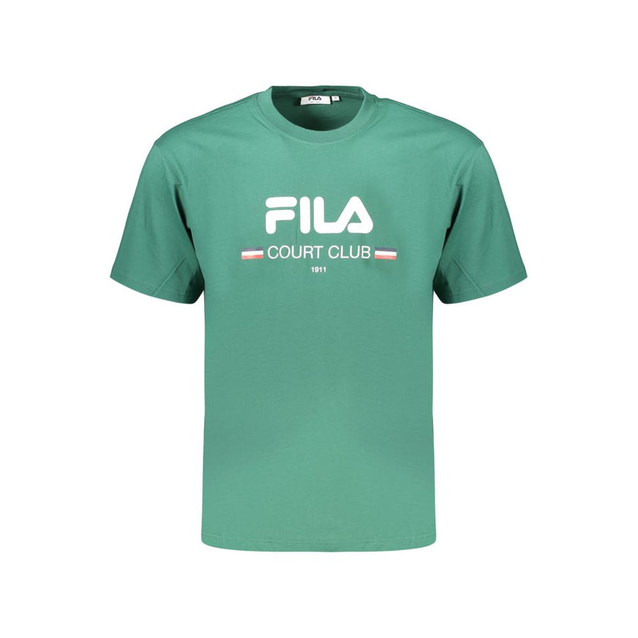 Fila Grünes Baumwoll-T-Shirt für Herren