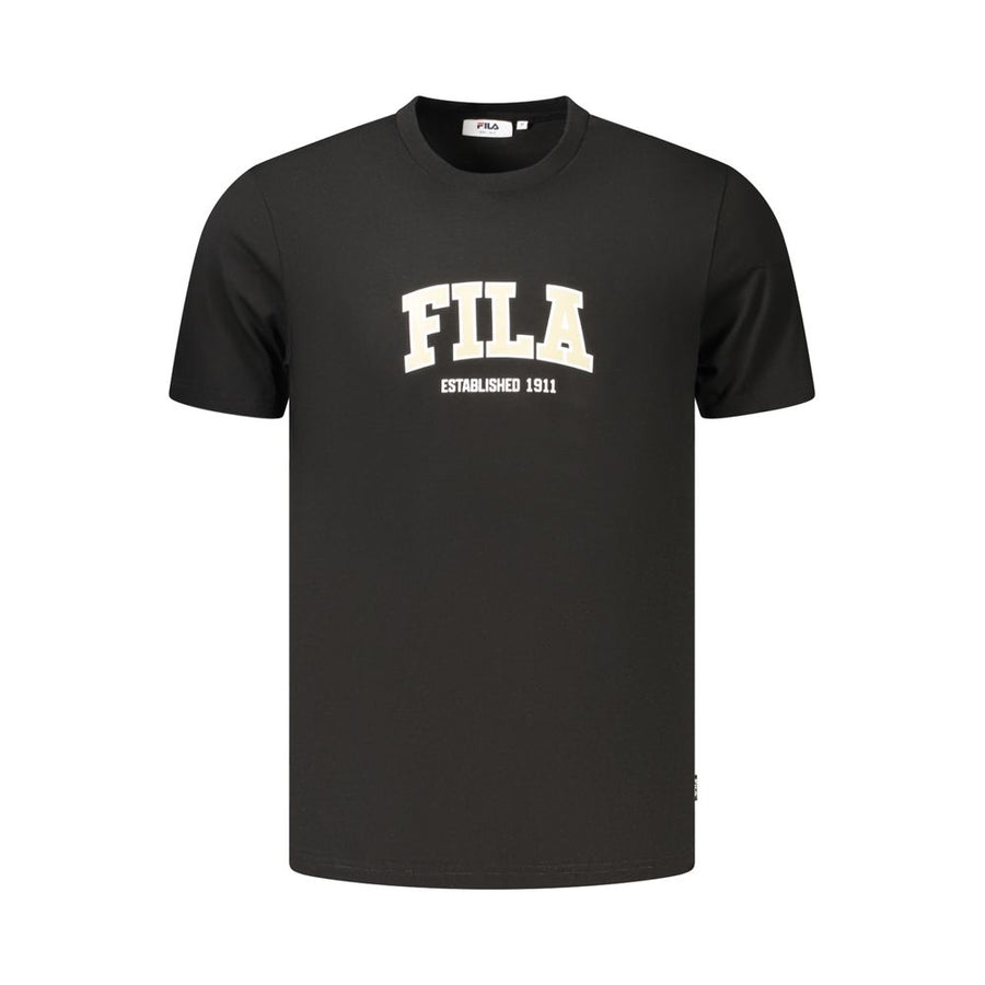 Fila Schwarzes Baumwoll-T-Shirt für Herren
