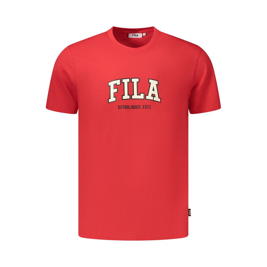 Fila Rosso Baumwoll-T-Shirt für Herren