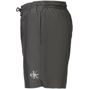 Calvin Klein Herren-Badehose aus schwarzem Polyester