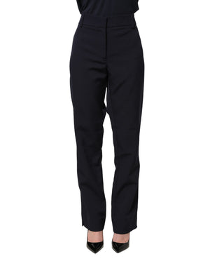 Blugirl Dunkelblaue High Waist Straight Fit Anzughose