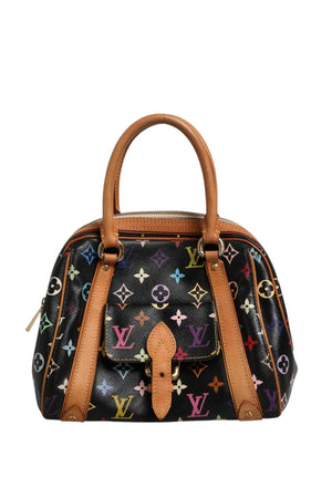 Louis Vuitton Schwarze Priscilla Handtasche aus Monogram Multicolor Canvas