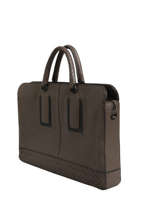 Bottega Veneta Getaway Intrecciato Leder-Aktentasche