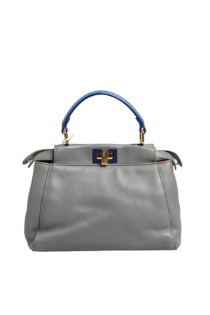 Fendi Mini Peekaboo Blau Grau