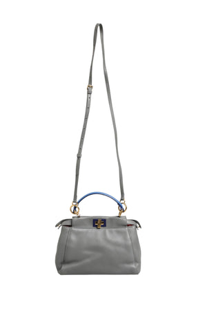Fendi Mini Peekaboo Blau Grau