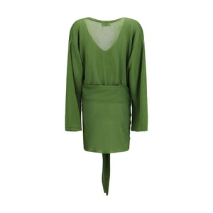 The Attico Zweifarbige Viskose-Freizeitkleid