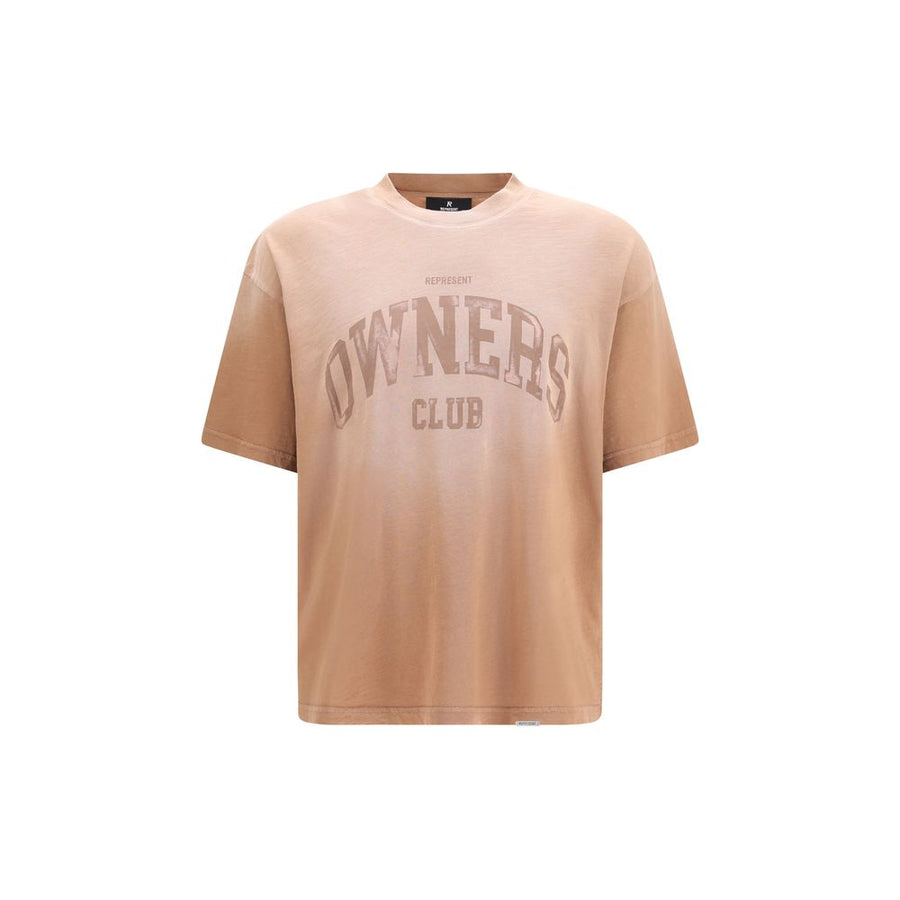 Represent Braunes Baumwoll-T-Shirt