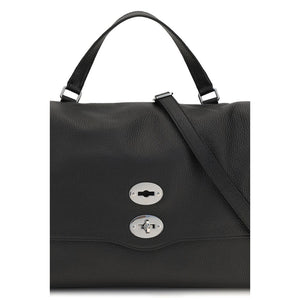 Zanellato Schwarze Kalbsleder Bos Taurus Handtasche