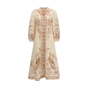 Zimmermann Beige Leinen-Freizeitkleid