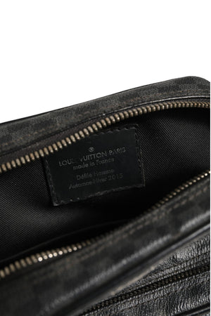 Louis Vuitton Schwarze Schultertasche Amazon Christopher Nemeth aus Damier Graphite Canvas