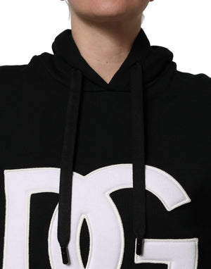 Dolce & Gabbana Kapuzenpullover mit Schwarz-Weiß-Applikationen