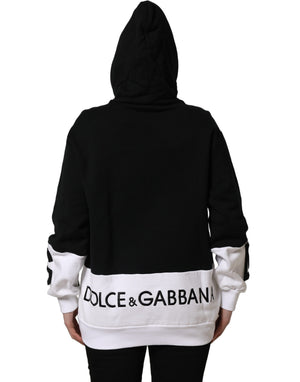 Dolce & Gabbana Kapuzenpullover mit Schwarz-Weiß-Applikationen