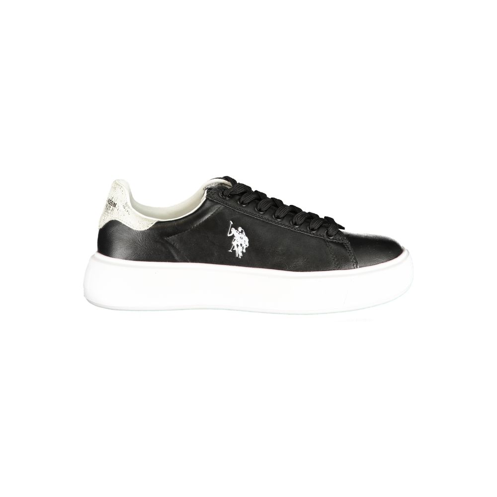 U.S. POLO ASSN. Schwarzer Damen-Sneaker aus Polyurethan