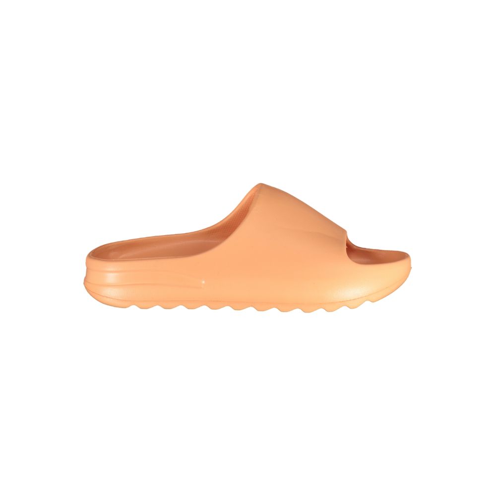Norway 1963 Orange Polyurethan-Slipper für Damen