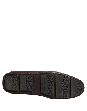 Dolce & Gabbana Braune Mokassins aus Hirschleder