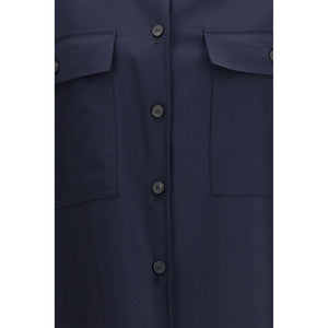 Max Mara Blaue Jacke aus Lammwolle Aries