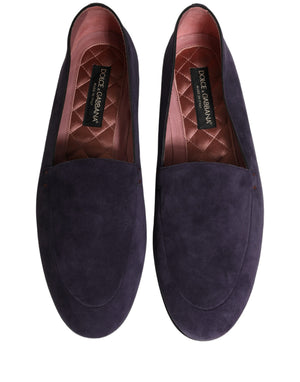 Dolce & Gabbana Violette Samt Loafer-Slipper für Herren