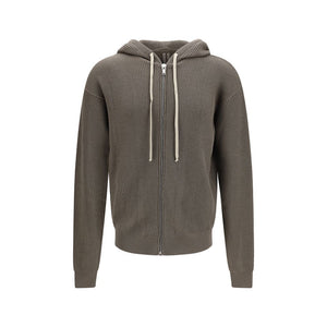 Rick Owens Grauer Woll-Kapuzenpullover Oves Aries