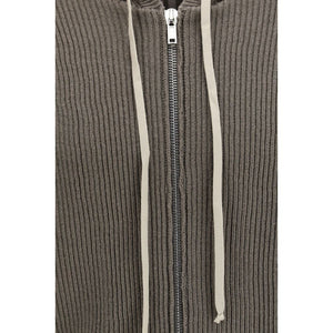 Rick Owens Grauer Woll-Kapuzenpullover Oves Aries