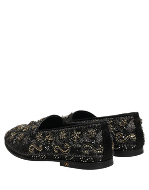 Dolce & Gabbana Schwarze Loafer mit Strassbesatz