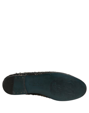 Dolce & Gabbana Schwarze Loafer mit Strassbesatz