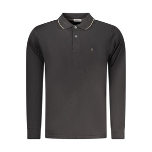 Coveri Moving Schwarzes Herren-Poloshirt aus Baumwolle