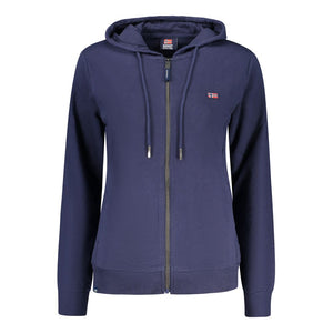 Norway 1963 Blaues Baumwoll-Sweatshirt für Damen