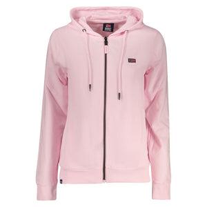 Norway 1963 Rosa Baumwoll-Kapuzenpullover für Damen