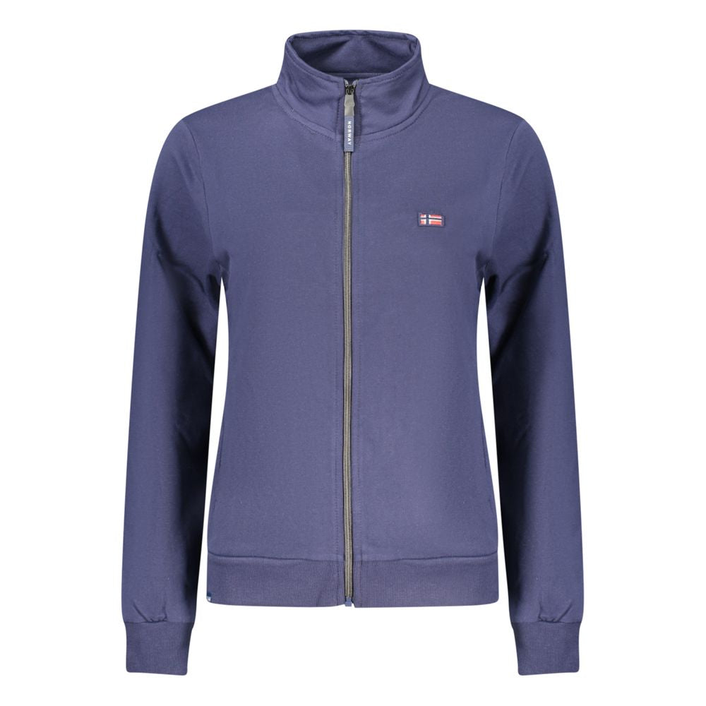 Norway 1963 Blauer Baumwoll-Sweatshirt für Damen