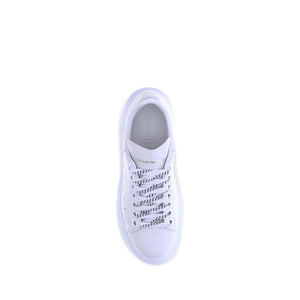 Alexander McQueen Weiße Bos Taurus Kalbsleder Plateau-Sneaker