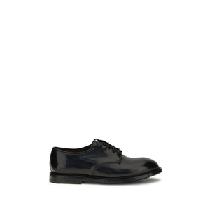 Premiata Schwarze Kalbsleder Bos Taurus Oxfords und Derbys