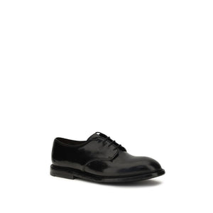 Premiata Schwarze Kalbsleder Bos Taurus Oxfords und Derbys