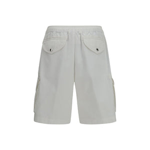 Brunello Cucinelli Weiße Baumwoll-Bermudashorts