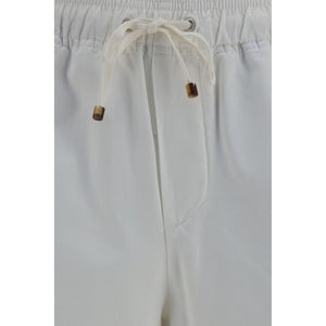 Brunello Cucinelli Weiße Baumwoll-Bermudashorts