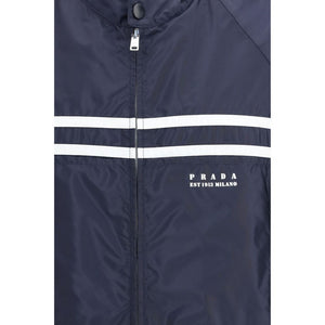 Prada Blaue Jacke aus Nylon