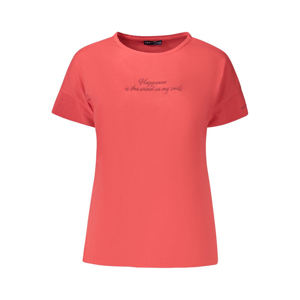 North Sails Rotes Baumwoll-T-Shirt für Damen