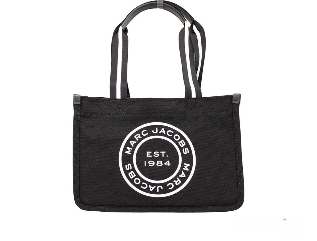 Marc Jacobs Mittlere Schwarze Canvas Schultertasche Convertible Tote Bag