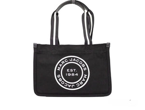 Marc Jacobs Mittlere Schwarze Canvas Schultertasche Convertible Tote Bag