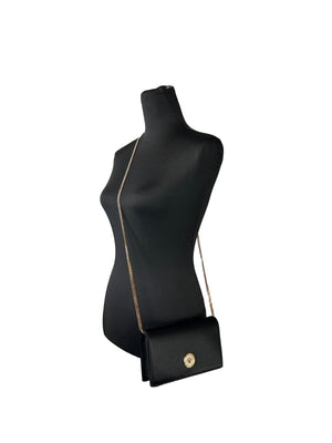 Versace Mini Chain Black Crossbody Geldbörse