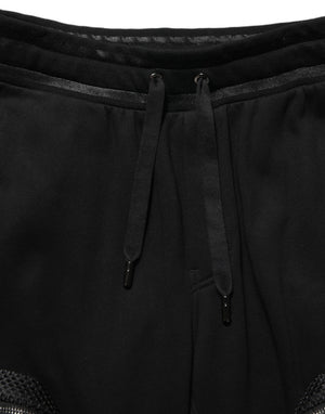 Dolce & Gabbana Schwarze Cargo Jogger Sweatpants mit mittlerer Taille