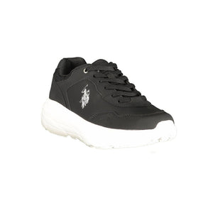 U.S. POLO ASSN. Schwarzer Damen-Sneaker aus Polyurethan