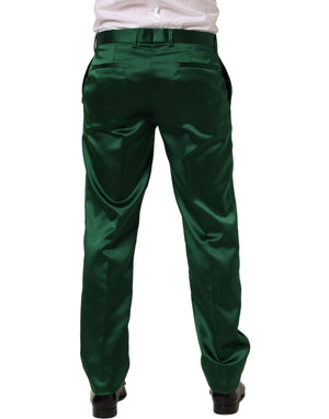 Dolce & Gabbana Dunkelgrüne Hose mit schmal zulaufendem Bein