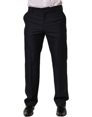 Dolce & Gabbana Schwarze Wollhose mit schmal zulaufendem Bein