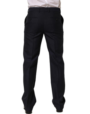 Dolce & Gabbana Schwarze Wollhose mit schmal zulaufendem Bein