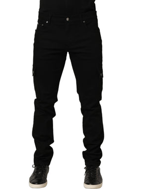 Dolce & Gabbana Schwarze Baumwoll-Stretch-Skinny-Denim-Jeans für Männer