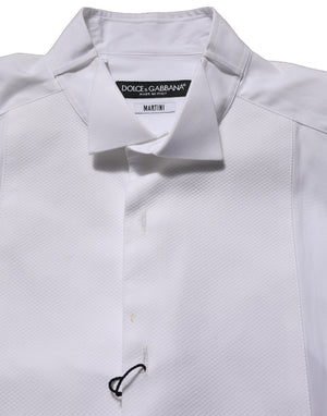 Dolce & Gabbana Weißes ärmelloses MARTINI Hemd aus Baumwolle für Herren