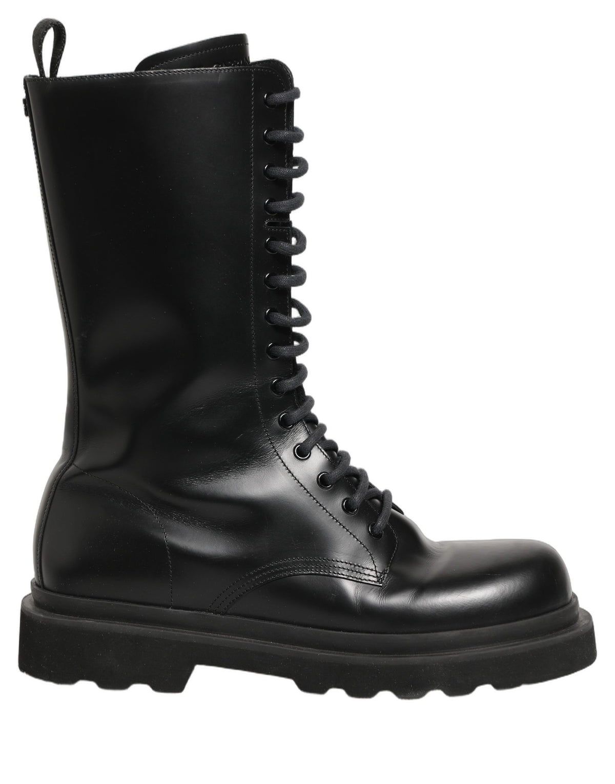 Dolce & Gabbana Schwarze Leder Schnürstiefel für Herren