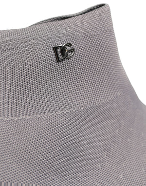Dolce & Gabbana Graue Stretch-Mesh-Ankle-Boots für Herren