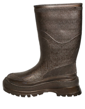 Dolce & Gabbana Herren-Gummistiefel aus Bronze-PVC zum Reinschlüpfen