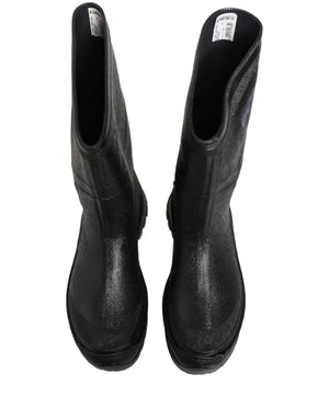 Dolce & Gabbana Schwarze PVC Gummistiefel Herren Schuhe